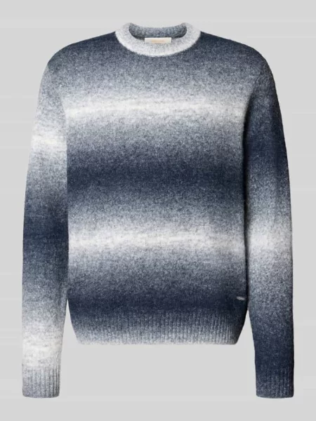 Sweter z dzianiny o kroju regular fit z okrągłym dekoltem model TORONTO' Jack & Jones granatowy