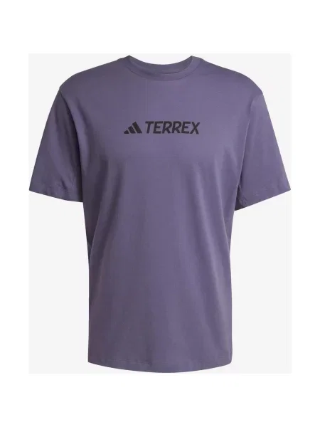 Koszulka Adidas Terrex Classic Logo krótki rękaw fioletowy XS czarny