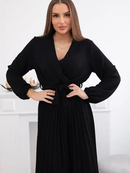 Rochie Kesi Włoski plisată de costum negru