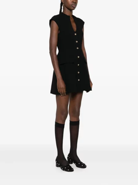 Rochie mini Sandro cu decolteu în V negru