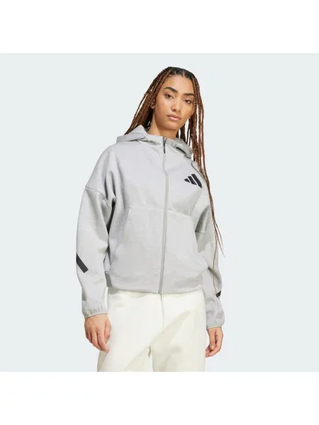 Mikina adidas Z.N.E. Full-Zip šedá