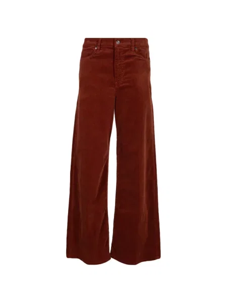 Pantaloni palazzo Frame de catifea cord maro