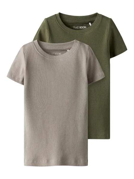 TWO SOON Tricou / verde gri
