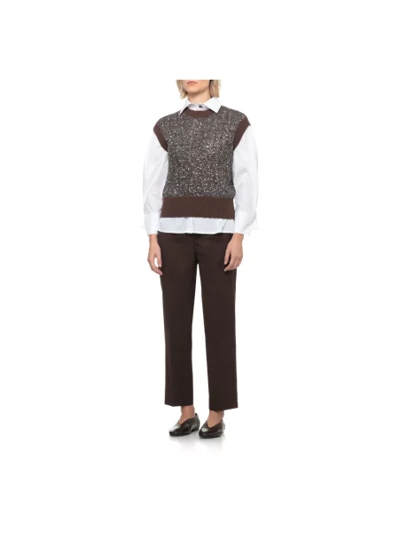 Sweter D.exterior wełniany brązowy