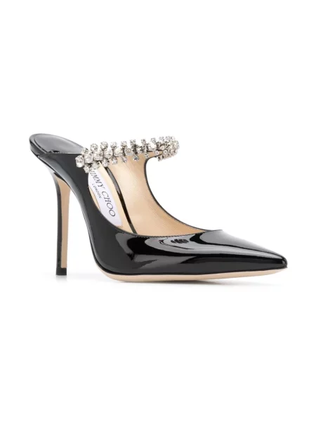 Klapki Jimmy Choo skórzane czarne