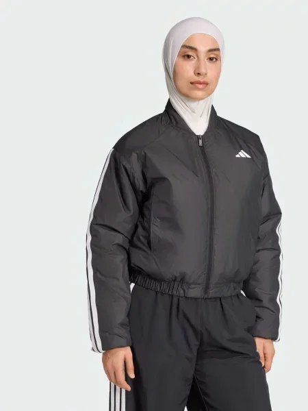 Бомбер adidas комбінований верх чорний