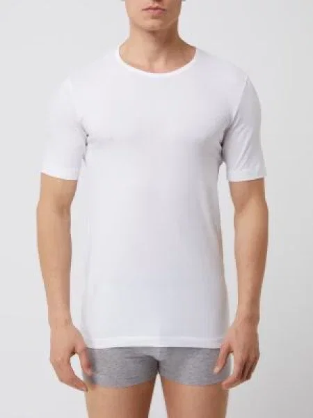 T-shirt ze streczem w zestawie 2 szt. Schiesser biała