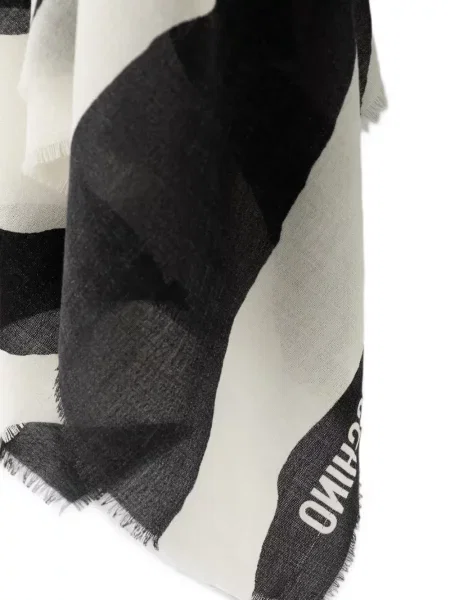 Fular Moschino de lână cu imagine cu model zebră