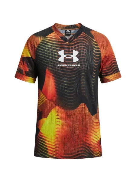 UNDER ARMOUR Tricou funcțional galben curry / portocaliu / negru alb