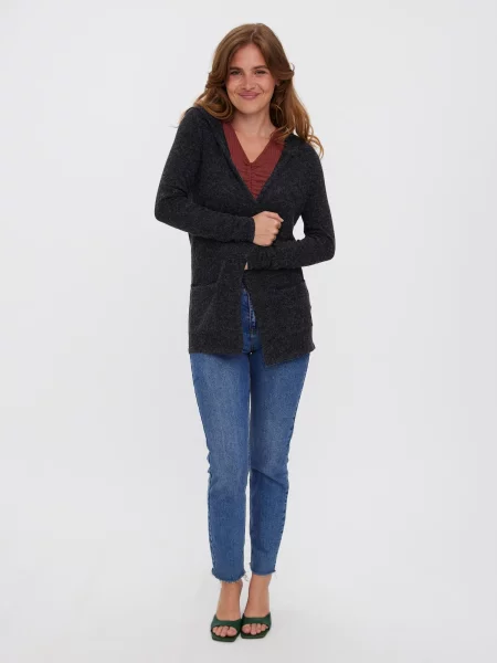 VERO MODA Geacă tricotată Doffy' negru