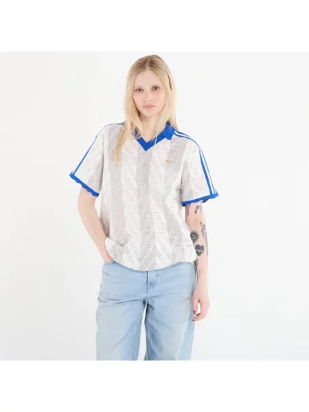 Tricou adidas Ss Polo T Off White/ Chalk Pearl M alb