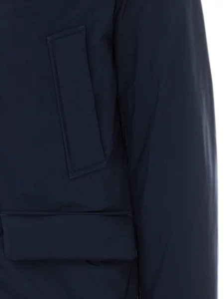 Geacă parka Woolrich cu glugă albastru