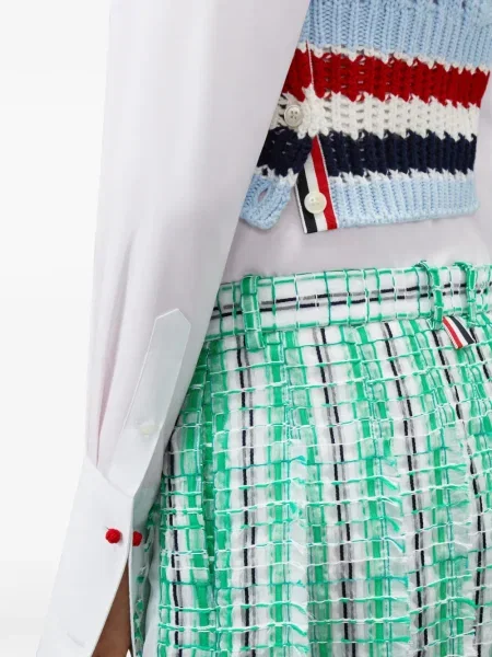 Kasmír csíkos chunky mellény Thom Browne kék