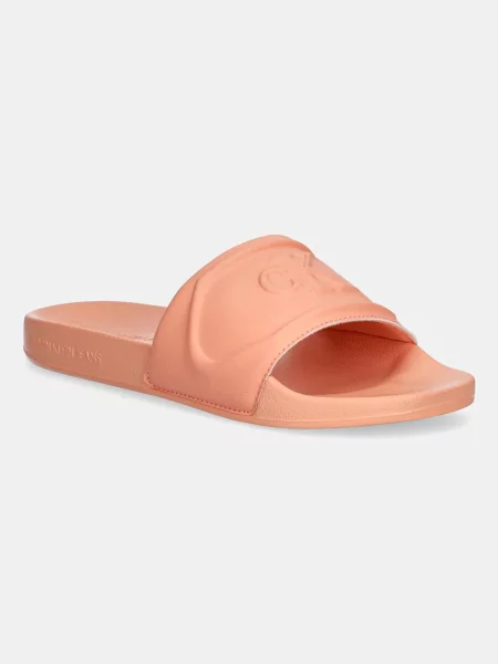 Чехли Calvin Klein Jeans SLIDE PU HF MG оранжево