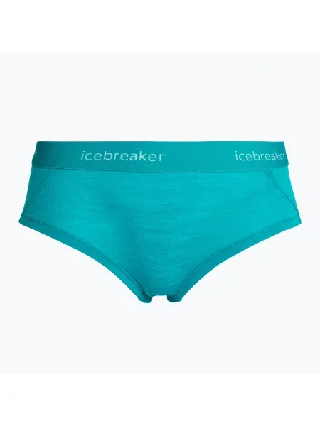 Дамски термални боксерки Icebreaker Sprite hot flux green синьо