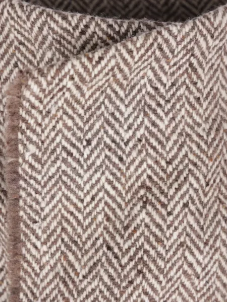 Palton Dusan cu model herringbone maro