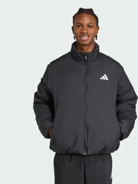 Переработанный пуховик Adidas черный