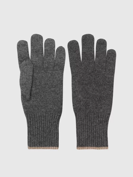 Перчатки Brunello Cucinelli серые