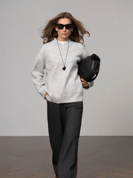 Вовняний Джемпер TrikoBakh світло-сірий сірий