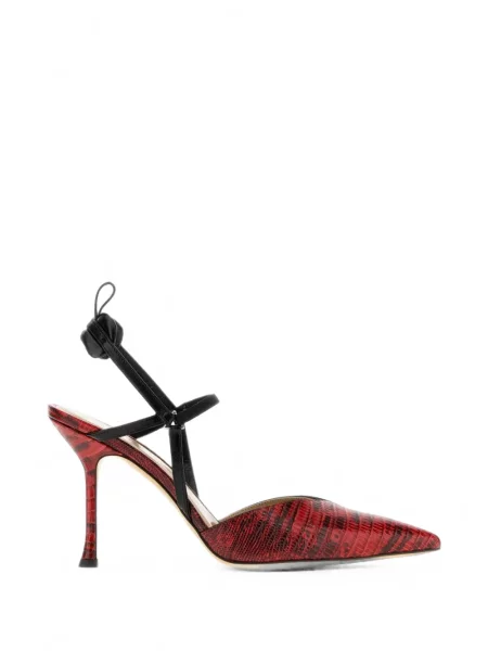 Pantofi cu toc Fendi din piele roșu