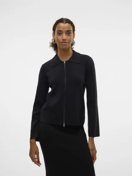VERO MODA Geacă tricotată AWHANNA' negru