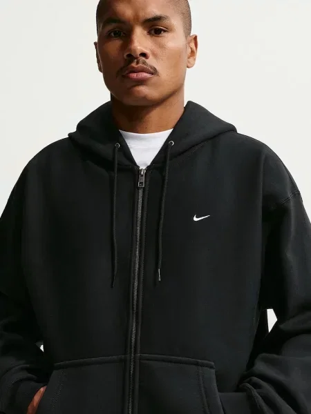 Bluza z kapturem Nike polarowa z kapturem czarna