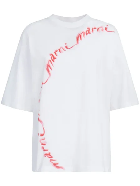 Tricou Marni cu imagine alb