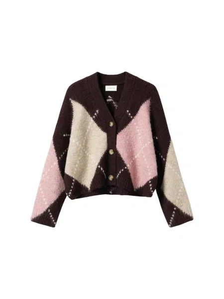 Noella Kardigan N-Laiana Knit Cardigan bordó