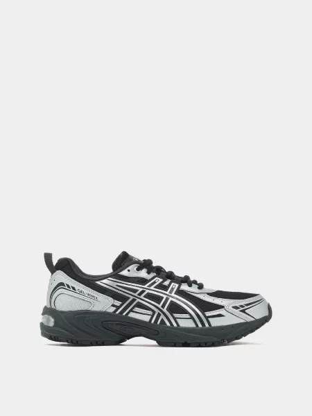 Кожаные повседневные кроссовки Asics черные