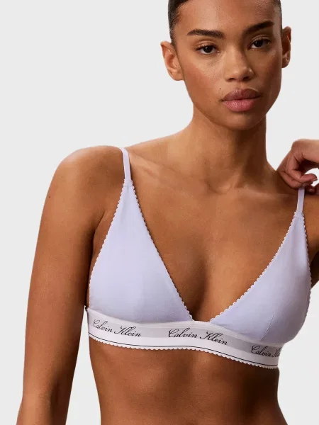 Бюстгальтер с треугольными чашками Calvin Klein голубой