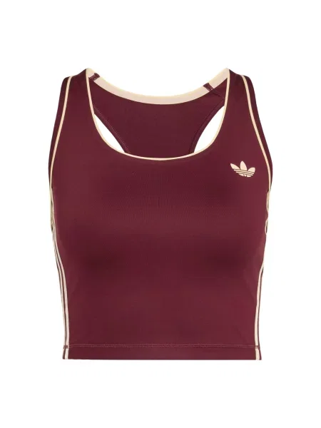 ADIDAS PERFORMANCE Sportski top ecru/prljavo / burgund bijela