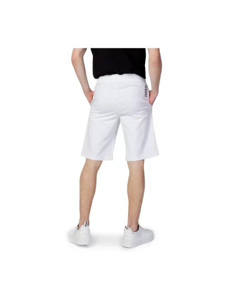 Bermudy Emporio Armani Ea7 z logo białe