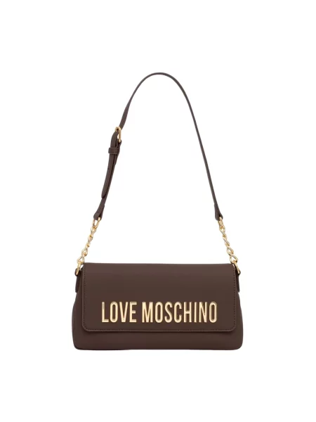 Love Moschino torebka z imitacji skóry brązowa