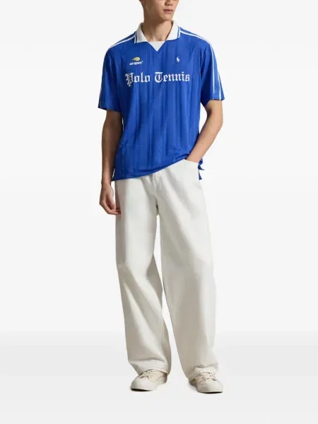 Șapcă Polo Ralph Lauren de mătase cu dungi cu cataramă albastru