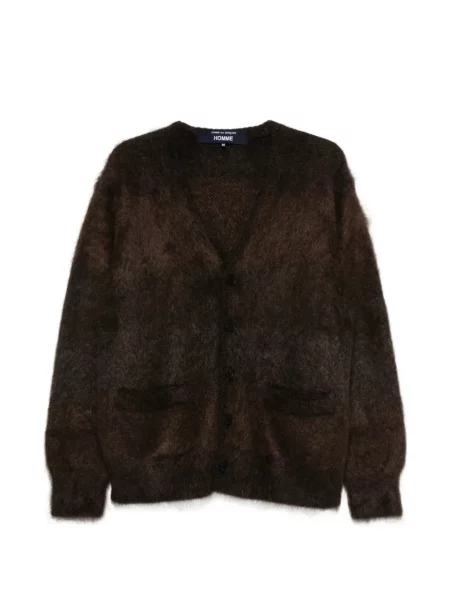 Kardigan Comme Des Garcons Homme Plus z alpaki brązowy