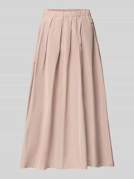 Spódnica midi z dodatkiem bawełny model ‘CURVATO’ Weekend Max Mara różowa