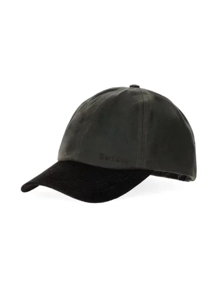 Barbour czapka z daszkiem zielony brązowa