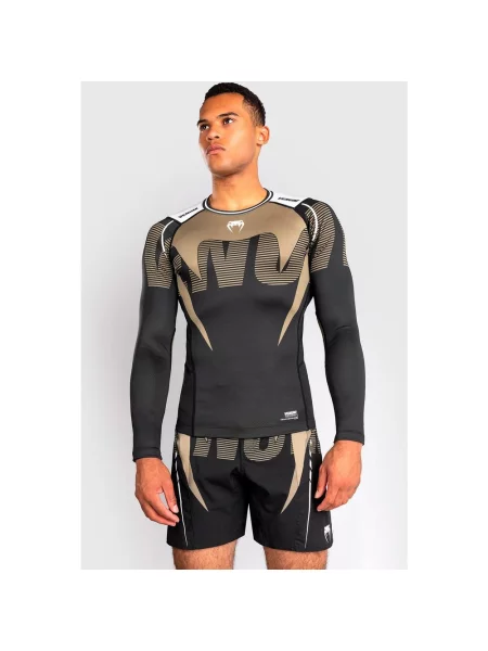 Koszulka Venum Adrenaline Rashguards czarno-beżowo-biała S biała
