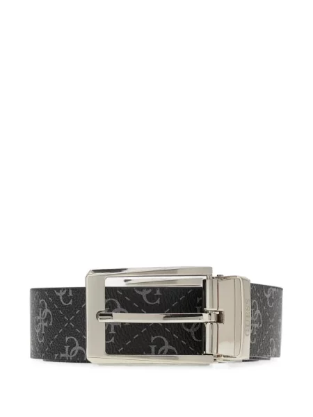 Reversibil curea Guess cu imagine negru