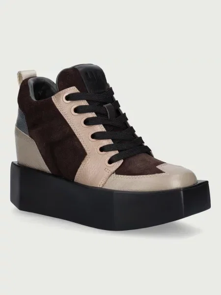 United Nude Stone Court Mid sneakers pentru femei din piele bej