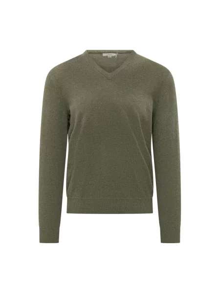 Sweter Malo z dekoltem w serek zielony