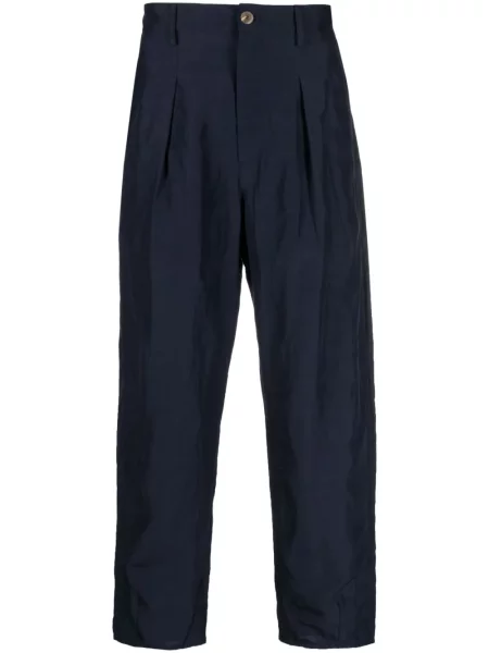 Pantaloni Giorgio Armani plisate albastru