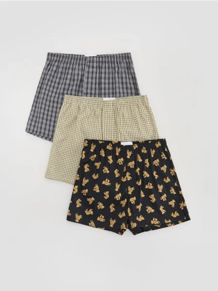 Reserved Set de 3 perechi de boxeri loose bej