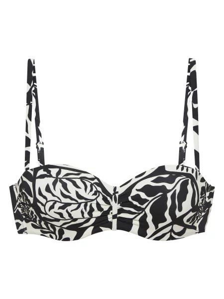 BUFFALO Sutien costum de baie negru alb
