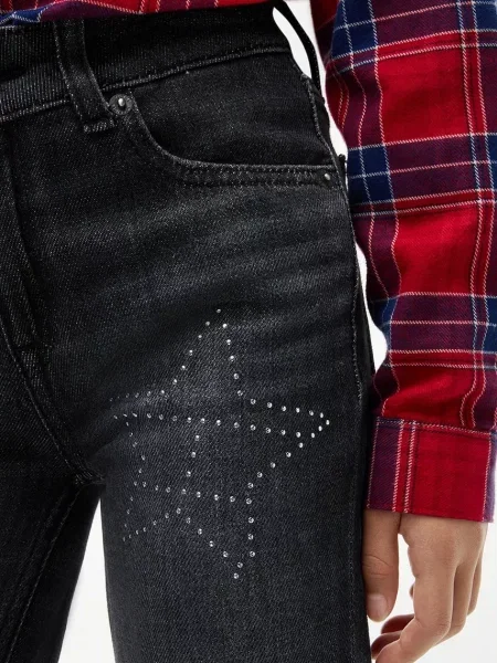 Tommy Hilfiger дънки flare за деца FLARE черно