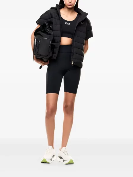 Σορτς Ea7 Emporio Armani με αυτόγραφο μαύρο