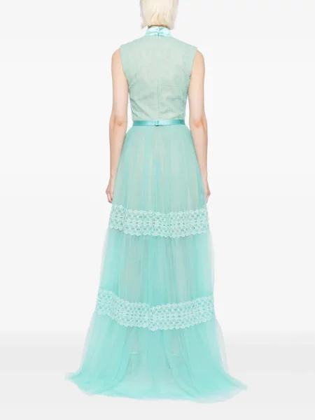 Rochie Saiid Kobeisy din dantelă de costum verde