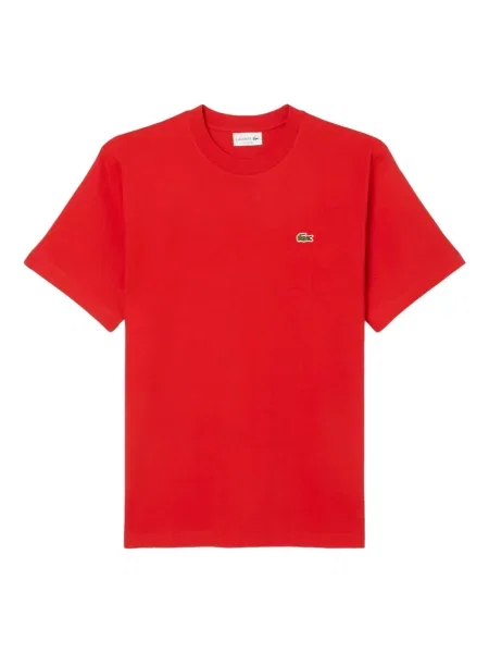 Tricou Lacoste cu decolteu rotund roșu