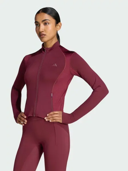 Спортивна кофта adidas Adidas Essentials бордовий комбінований верх