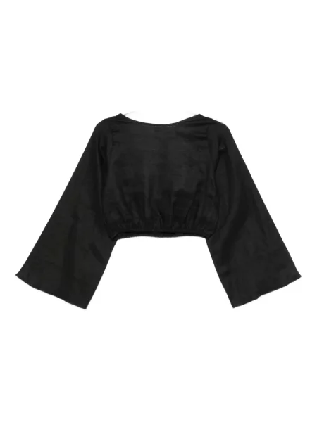 Bluzka Cala De La Cruz o krotszym kroju czarna